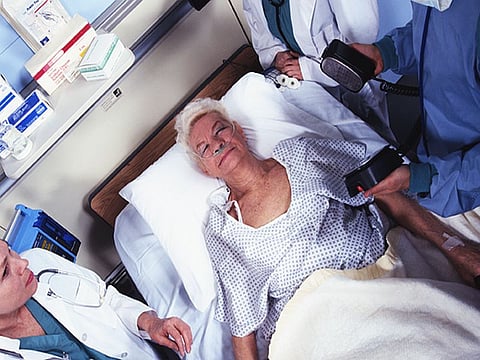 elderly hospital patient