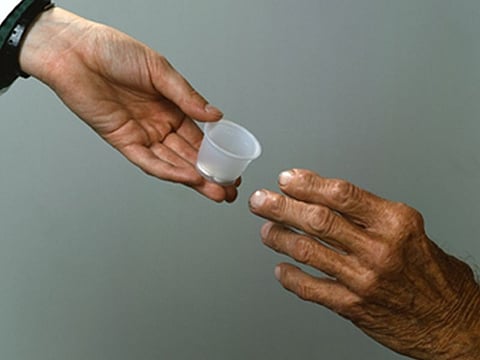 patient getting prescription drug