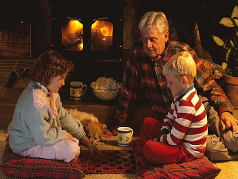 grandfather and grandchildren