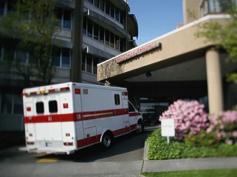 ambulance at emergency room