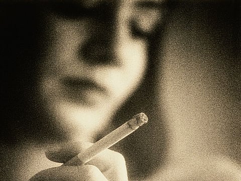 woman smoking
