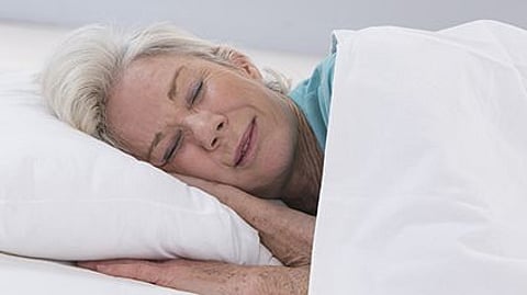Older woman sleeping