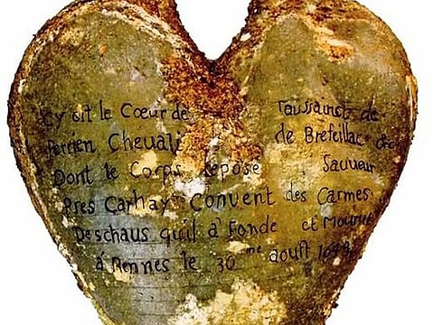 excavated heart urn