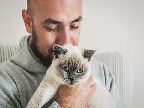 cat and owner