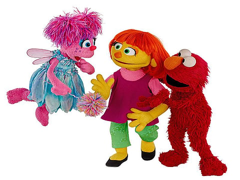 Abby, Julia and Elmo
