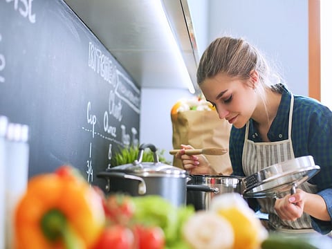 woman cooking