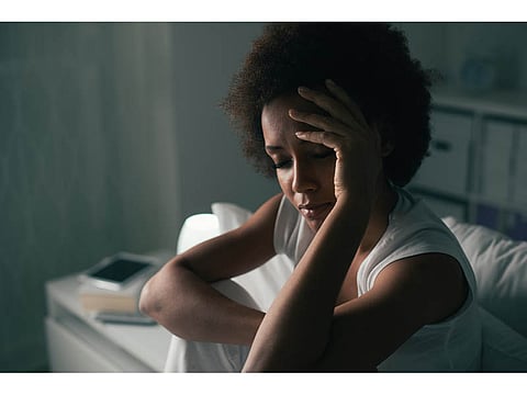 woman looking depressed