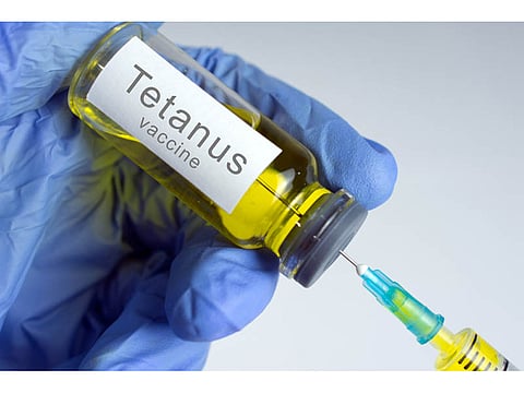 tetanus vaccine in a shot