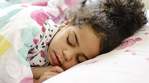 a girl sleeping
