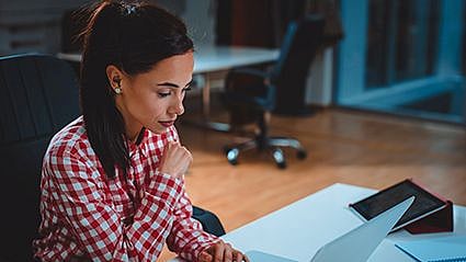 woman working in the office
