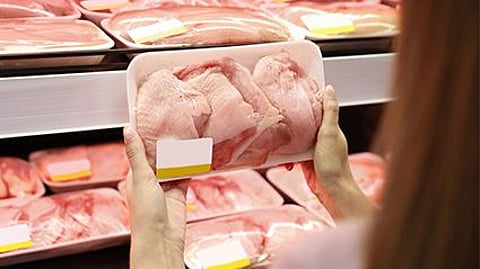 meat section in the food store