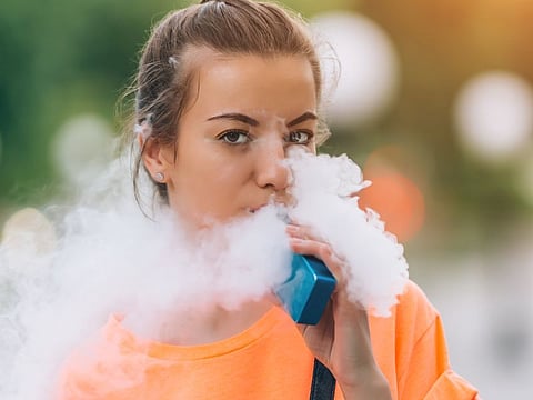 woman vaping