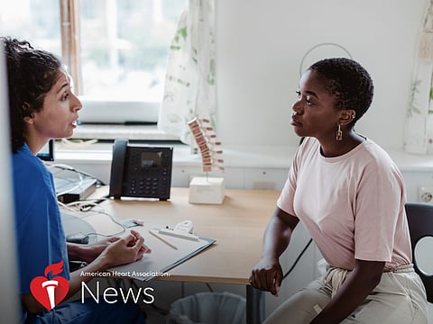 two woman talking in the doctors office