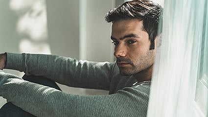 a man looking worried