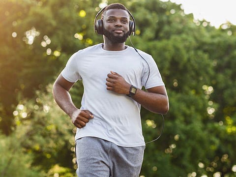 black man male running jogging 