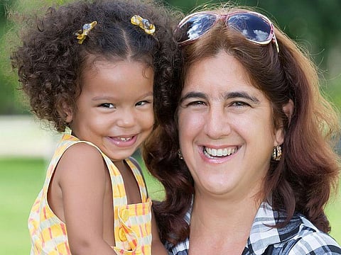 hispanic mother and daughter
