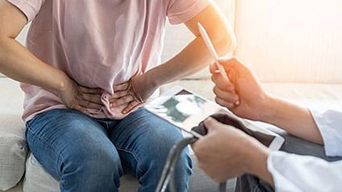a patient in the doctor office