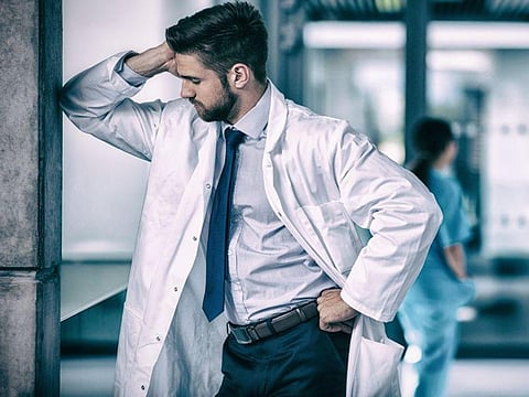 Stressed doctor
