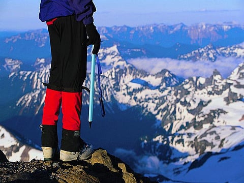 a view from the top of the mountain