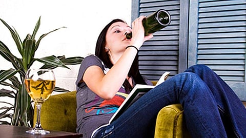 college student drinking