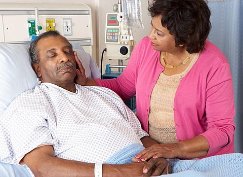 Black man prostate patient hospital