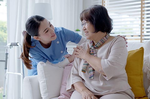 older female woman patient senior caregiver