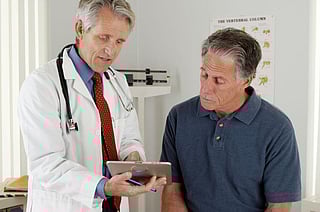 male man patient senior doctor