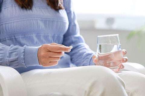 pill water woman