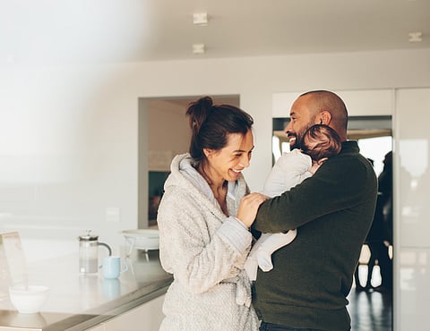 baby couple infant parents