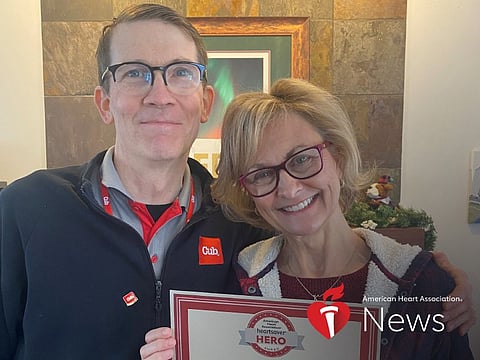 AHA News: His Heart Stopped While Watching TV. His Wife Kept Him Alive.
