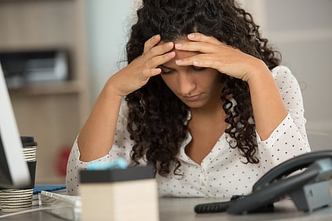 young worker office stress