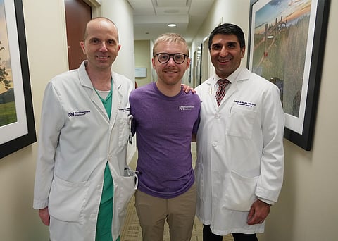 Dr. Tomas, John Nicholas y Dr. Nadig