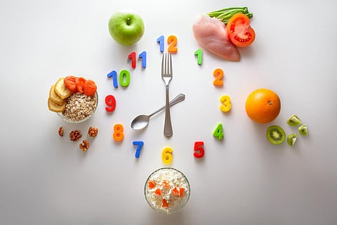 Clock for healthy food