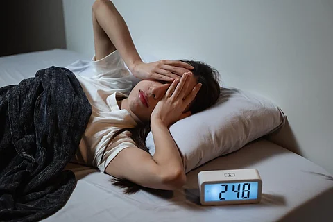 Una mujer que sufre insomnio