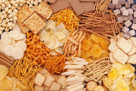 Photo of salty chips and snacks