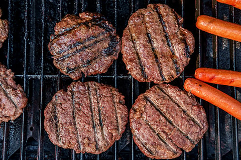 Parrilla de perritos calientes Hamburguesas