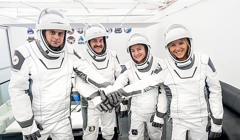Los cuatro miembros de la misión SpaceX Crew-12 de la NASA a la Estación Espacial Internacional