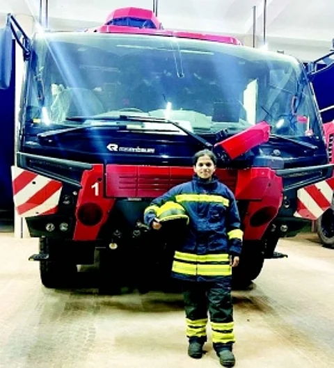 Breaking barriers: Goa’s Disha Naik becomes India’s first certified woman fire-fighter to drive crash fire tender