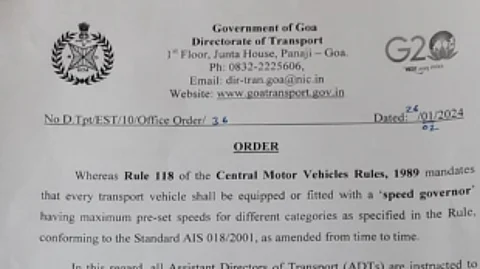Transport Department Intensifies Crackdown on Vehicles Without Speed Governors; ADTs Directed to Provide Action Taken Report by March 11