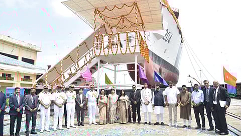 GSL launches pollution control vessel for Coast Guard