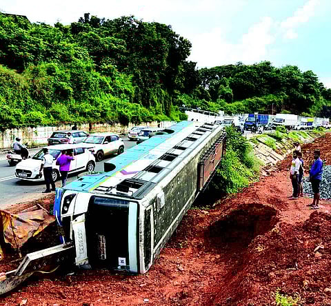 KTC bus overturns in Chimbel, swings focus back on safety issues