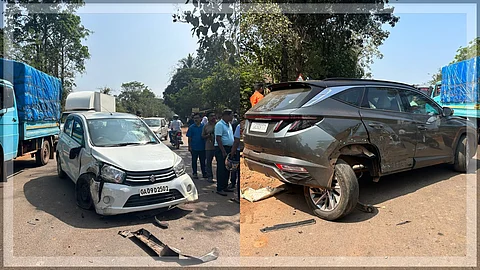 (Left) Speeding car, (Right) Hyundai car