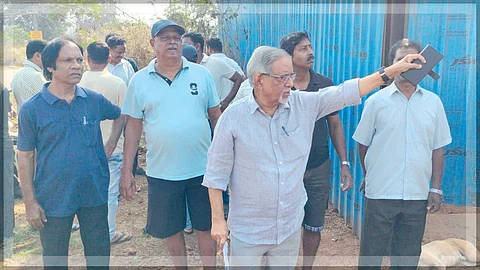 Velsao Residents Protest Builder's Barricading of Historic Holy Cross at Sancoale