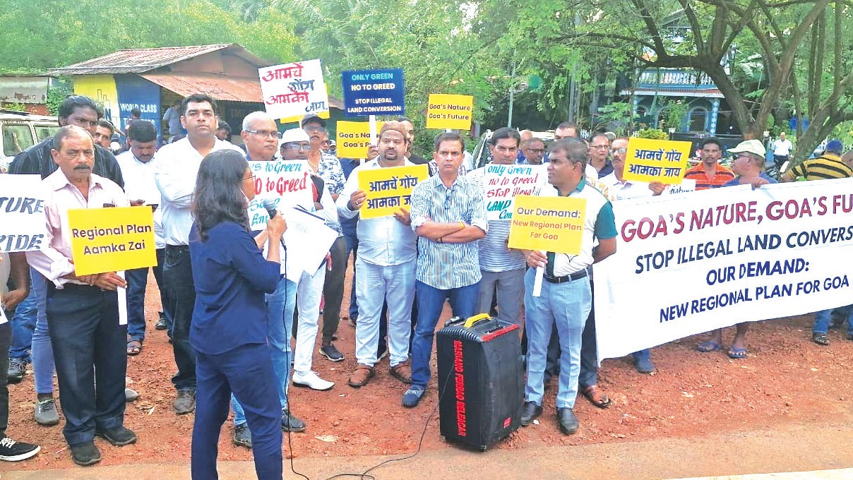 Loutolim Farmers Vow to Resist Demarcation for Borim Bridge Amid Pending NGT Case