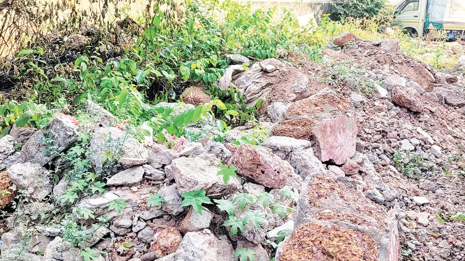 Massive Construction Debris Near Holy Trinity Church in Benaulim: Authorities Urged to Take Action