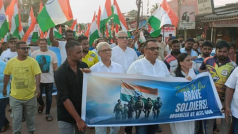 TMC Hosts Mega Rally in Goa Honouring Indian Armed Forces; Veterans Felicitated