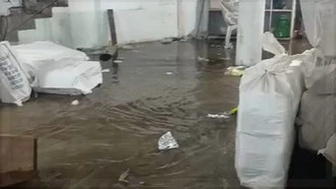 Heavy Rains Cause Severe Waterlogging at Eassar Trade Centre, Mapusa