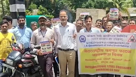 Konkan Railway Marks Awareness Day with Skit on Rail Safety in Margao