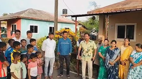 MLA Arlekar Begins Roof Repairs for 14 Mopa-Rehab Families