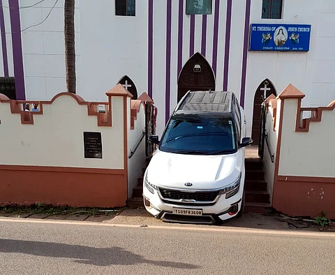 In Google maps We Trust? GPS Leads Car Into Church Compound, Down the Steps in Canacona
